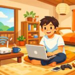 はじめてのインターネット開通をイメージしたイラスト